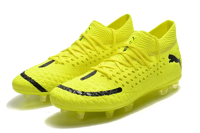 Puma Future Z Amarelo fluorescente Preto Gramado firme Sapatos de futebol 14