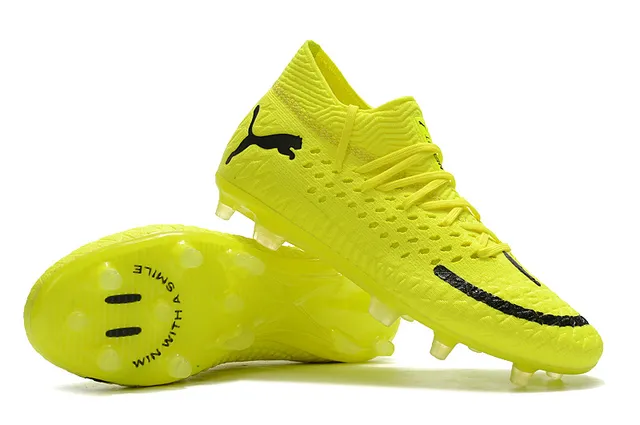 Puma Future Z Amarelo fluorescente Preto Gramado firme Sapatos de futebol 17