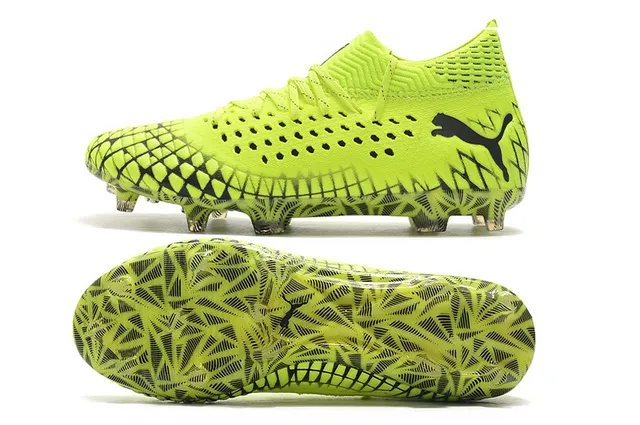 Puma Future Z Amarelo fluorescente Preto Gramado firme Sapatos de futebol 19