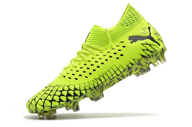 Puma Future Z Amarelo fluorescente Preto Gramado firme Sapatos de futebol 21