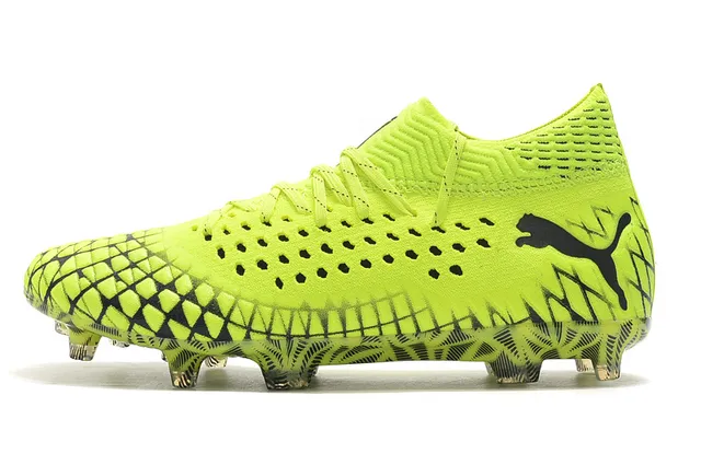 Puma Future Z Amarelo fluorescente Preto Gramado firme Sapatos de futebol 22