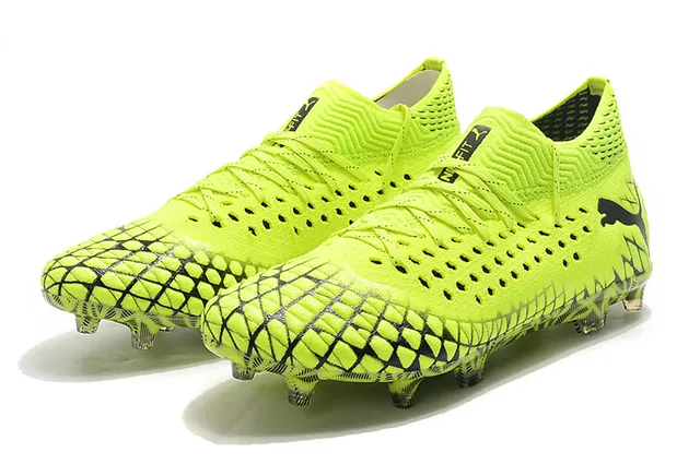 Puma Future Z Amarelo fluorescente Preto Gramado firme Sapatos de futebol 23
