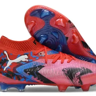 Puma Future Z Graphic Print Red Pink Blue Firm-Ground Soccer Shoes