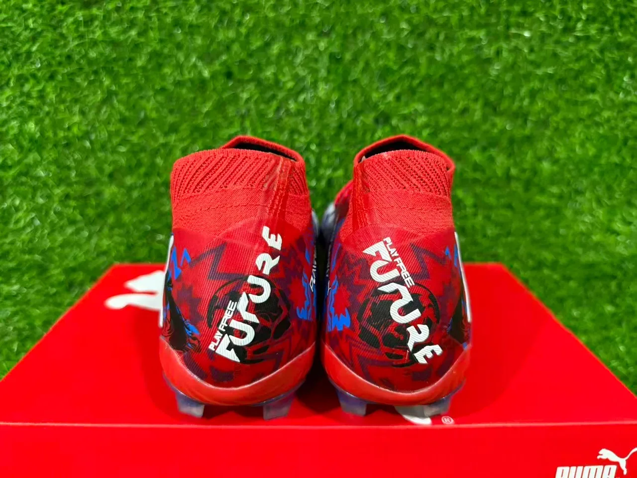 Puma Future Z Graphic Print Red Pink Blue Firm-Ground Soccer Shoes 3
