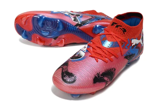 Puma Future Z Graphic Print Red Pink Blue Firm-Ground Soccer Shoes 13