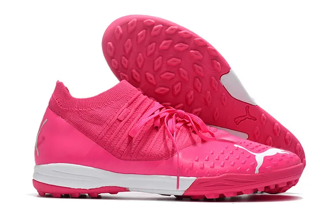 Puma Future Z أحذية كرة القدم برتقالي أخضر نسيج علوي مثقب تهوية للعشب الصناعي 3