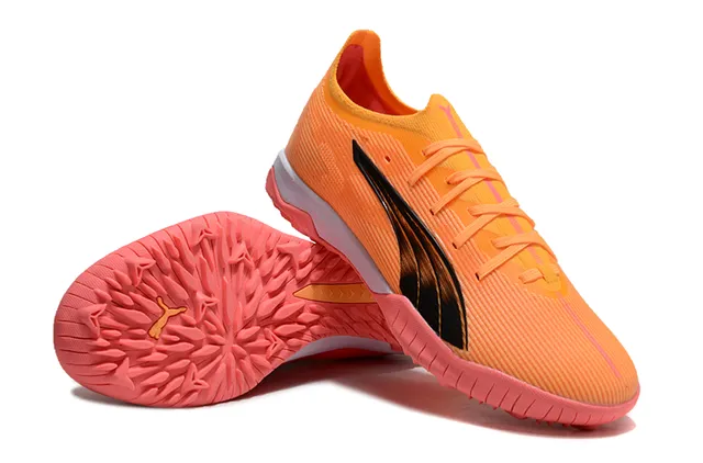 Puma Future Z برتقالي وردي أعلى تريكو مضلع تدرج Formstrip أحذية كرة القدم تورف 5