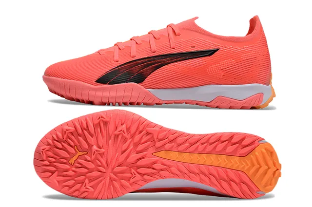 Puma Future Z برتقالي وردي أعلى تريكو مضلع تدرج Formstrip أحذية كرة القدم تورف 7