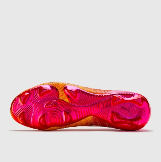 Puma Future Z Pink Multicolor Knitted Gradient Upper Sock-Fit Collar Firm-Ground Soccer Shoes 6