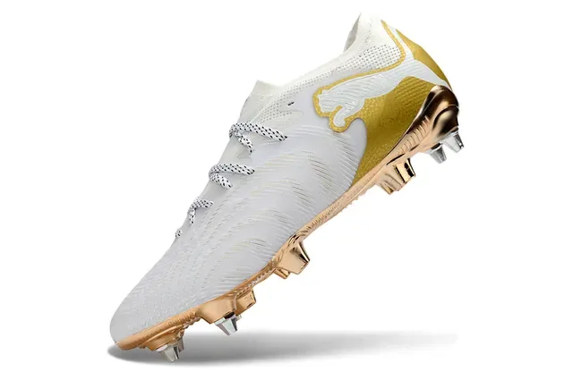 Puma Future Z White and Gold Firm-Ground Soccer Shoes 3