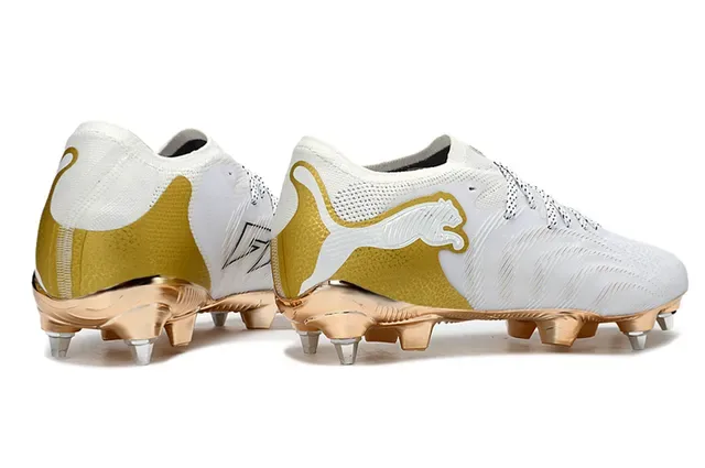 Puma Future Z White and Gold Firm-Ground Soccer Shoes 5
