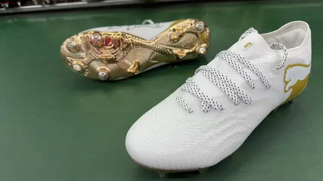Puma Future Z White and Gold Firm-Ground Soccer Shoes 8