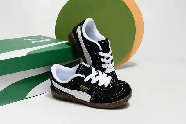 Puma Palermo Pink and Green Chaussures Lifestyle en Daim 4