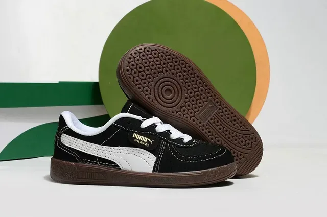 Puma Palermo Pink and Green Chaussures Lifestyle en Daim 5