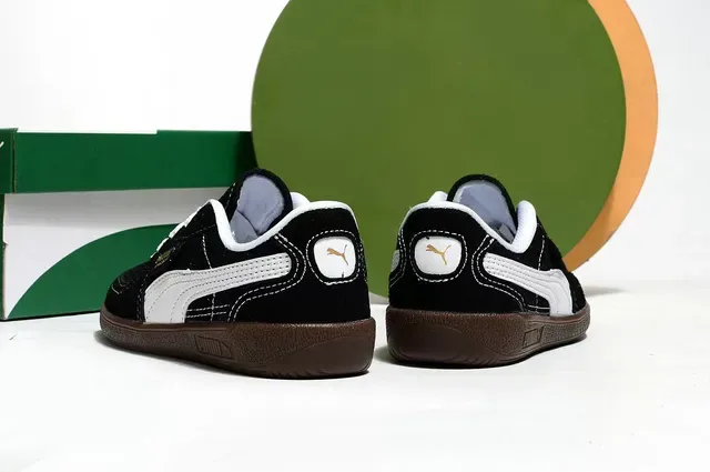 Puma Palermo Pink and Green Chaussures Lifestyle en Daim 6