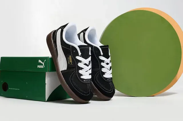 Puma Palermo Pink and Green Chaussures Lifestyle en Daim 8