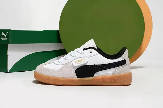 Puma Palermo Pink and Green Chaussures Lifestyle en Daim 9