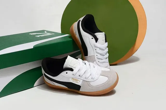 Puma Palermo Pink and Green Chaussures Lifestyle en Daim 10