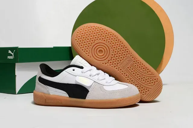 Puma Palermo Pink and Green Chaussures Lifestyle en Daim 11