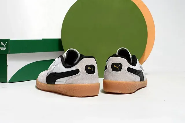 Puma Palermo Pink and Green Chaussures Lifestyle en Daim 12