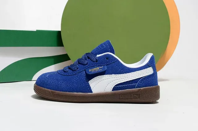 Puma Palermo Pink and Green Chaussures Lifestyle en Daim 15