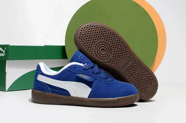 Puma Palermo Pink and Green Chaussures Lifestyle en Daim 17