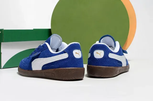 Puma Palermo Pink and Green Chaussures Lifestyle en Daim 18
