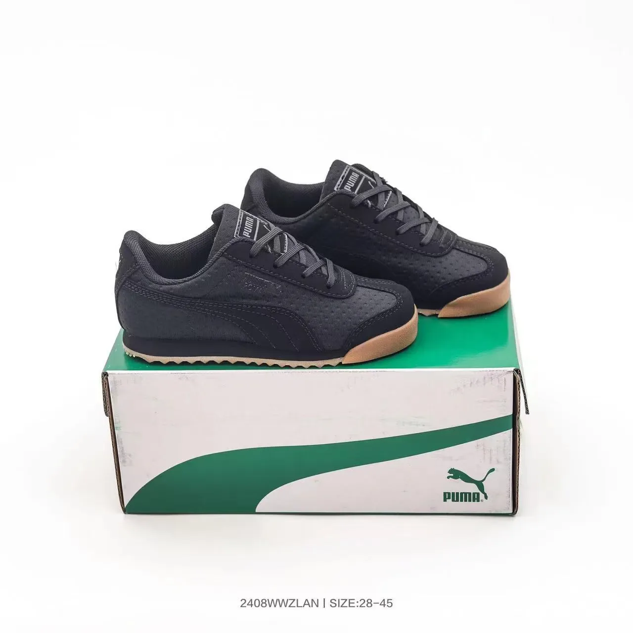 Puma Roma Branco Creme Verde azulado Amarelo Tênis lifestyle 12