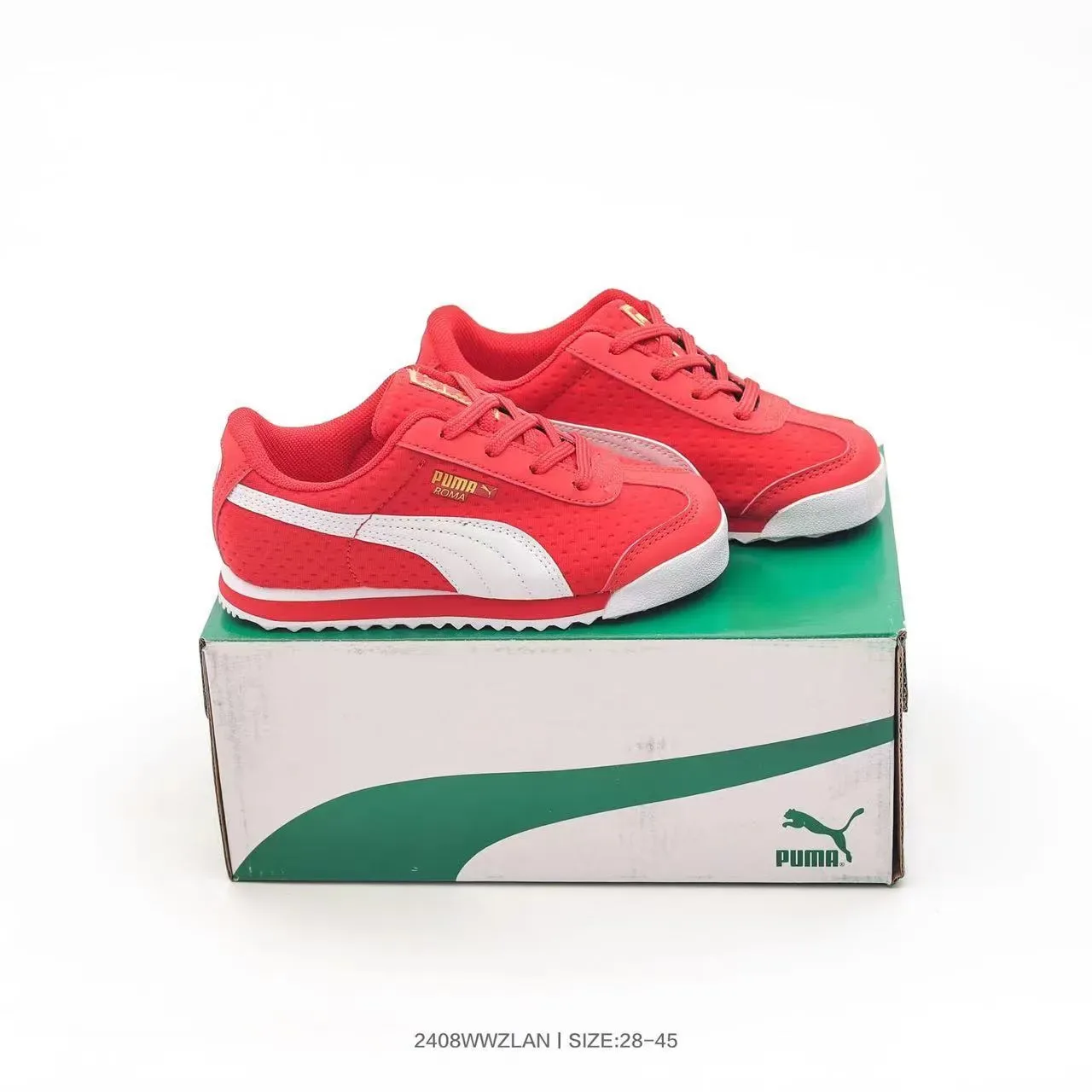 Puma Roma Branco Creme Verde azulado Amarelo Tênis lifestyle 13