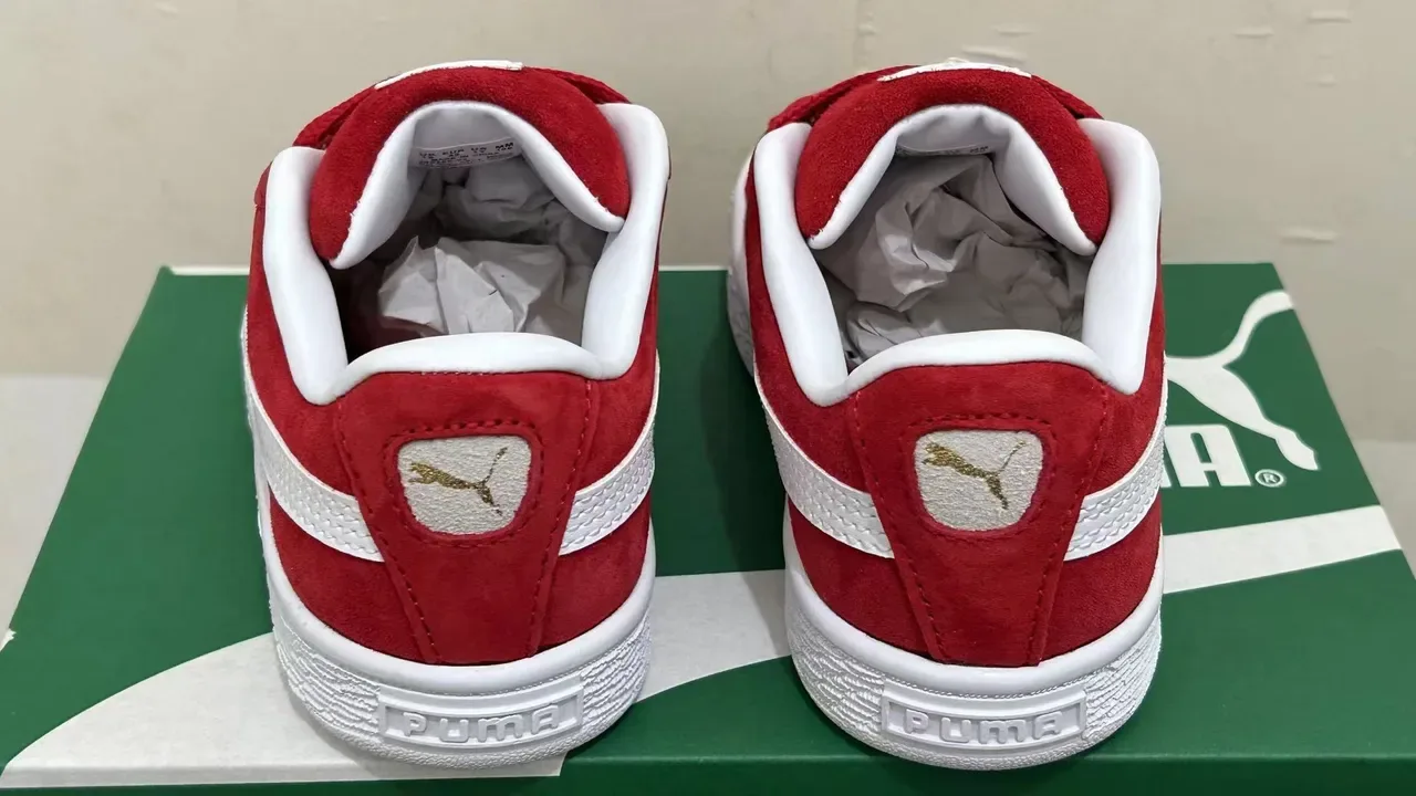 Puma Suede Lifestyle Sneakers Rouge Blanc 4