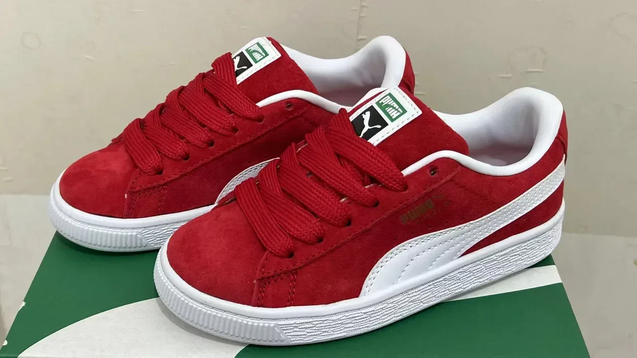 Puma Suede Lifestyle Sneakers Rouge Blanc 6