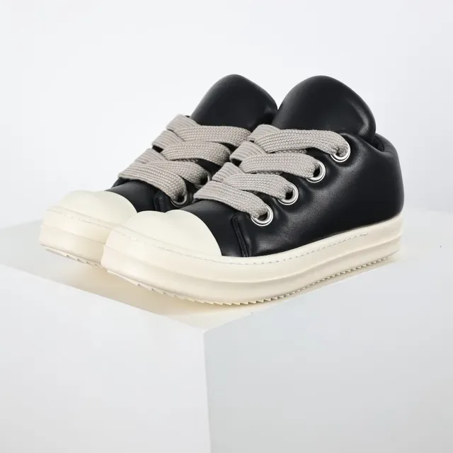 Rick Owens DRKSHDW Geobasket Black and Off-White Lifestyle Sneakers 2