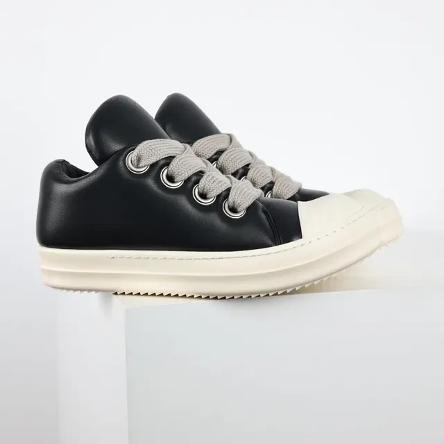 Rick Owens DRKSHDW Geobasket Black and Off-White Lifestyle Sneakers 3