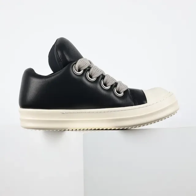 Rick Owens DRKSHDW Geobasket Black and Off-White Lifestyle Sneakers 7