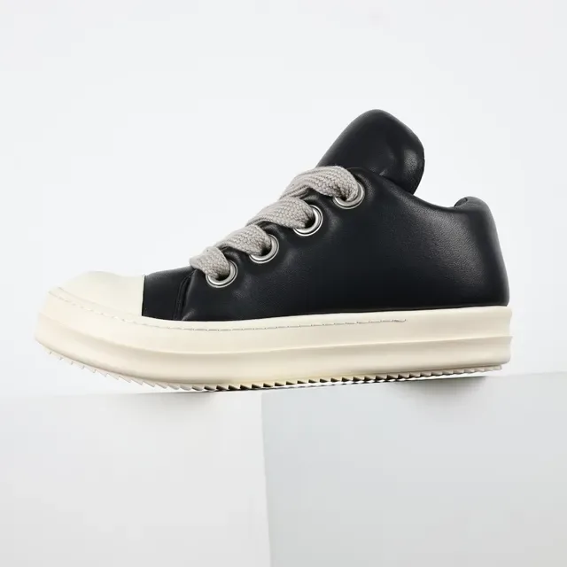 Rick Owens DRKSHDW Geobasket Black and Off-White Lifestyle Sneakers 9