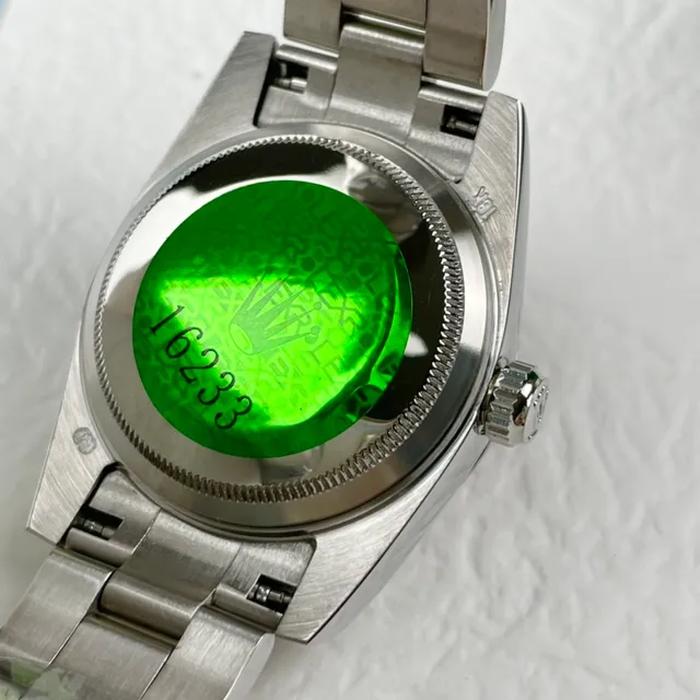 Rolex Oyster Perpetual mostrador vermelho aço inoxidável relógio mecânico 2