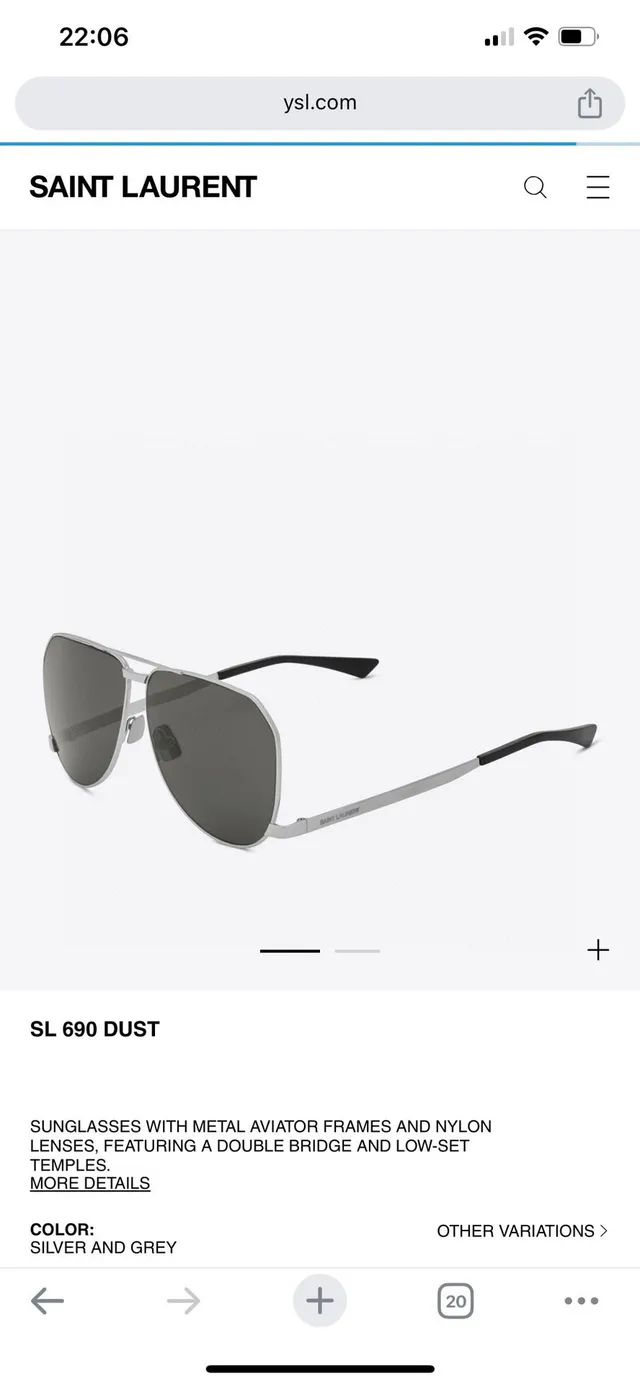 Saint Laurent Rectangular Flat-Top Sunglasses 3