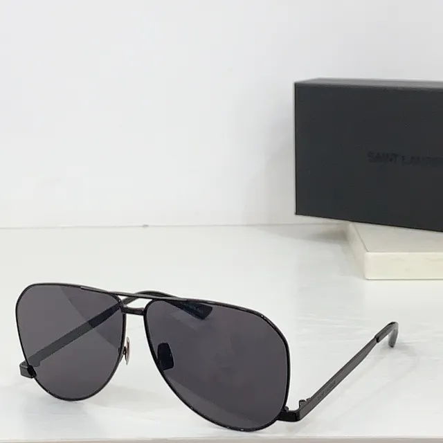 Saint Laurent Rectangular Flat-Top Sunglasses 6