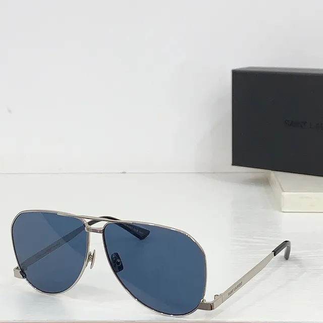 Saint Laurent Rectangular Flat-Top Sunglasses 7