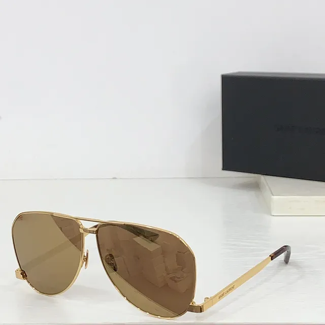 Saint Laurent Rectangular Flat-Top Sunglasses 8