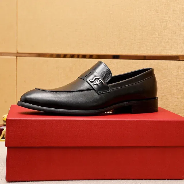 Salvatore Ferragamo Gancini Loafer Black Leather Loafers 4