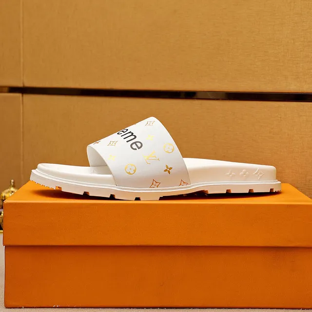 Supreme Slide ذهب أبيض قاع مطاطر مصنوع ميزل 5