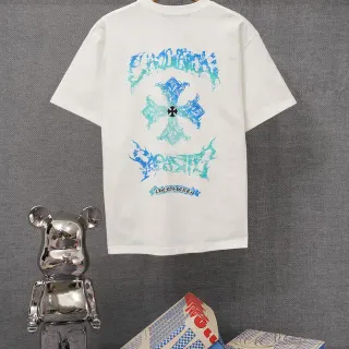 Supreme x Chrome Hearts क्रॉस ग्राफ़िक ओवरसाइज़्ड टी-शर्ट