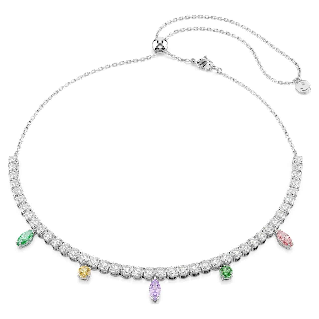 Swarovski Dragonfly Multi-Gemstone Silver-Tone Necklace 2