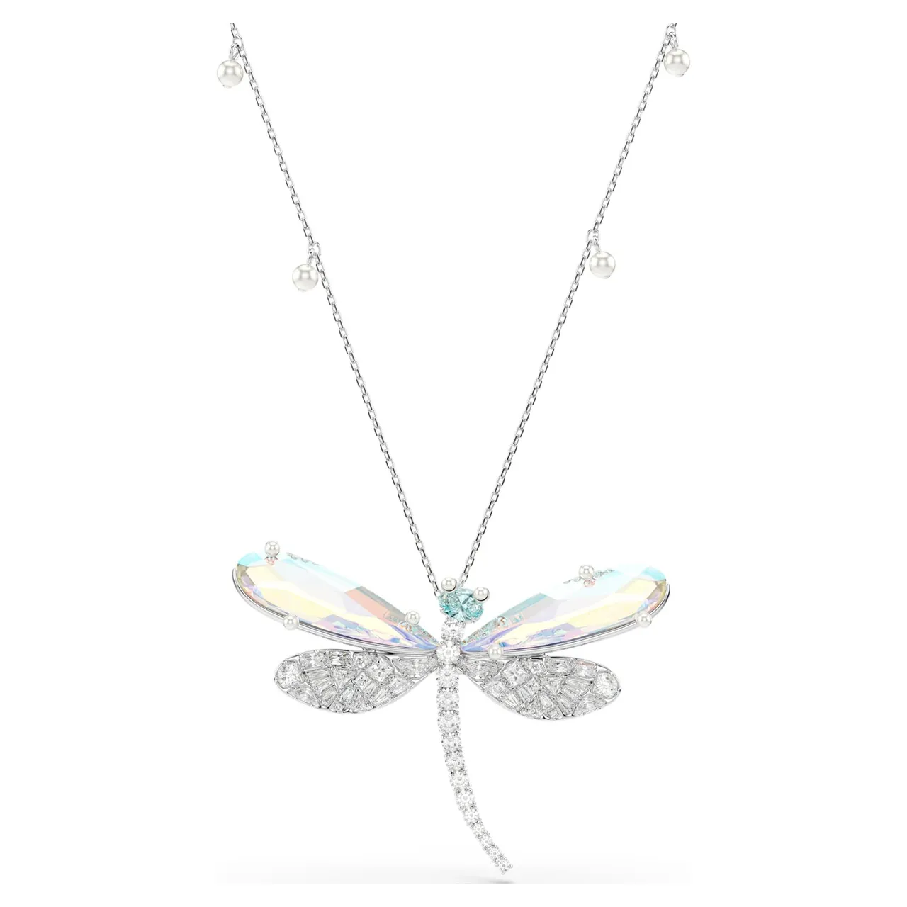 Swarovski Dragonfly Multi-Gemstone Silver-Tone Necklace 16