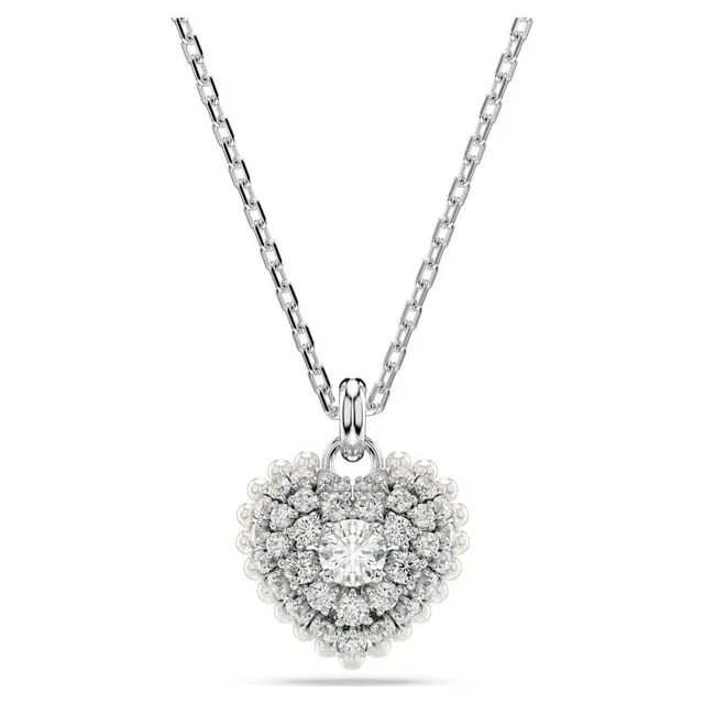Swarovski Love Heart Collier Cristal Rose Doré 9