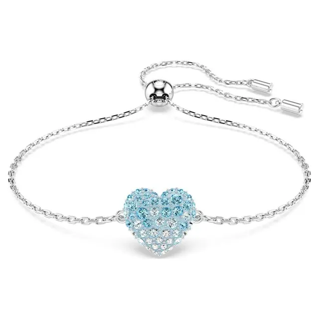 Swarovski Love Heart Collier Cristal Rose Doré 17