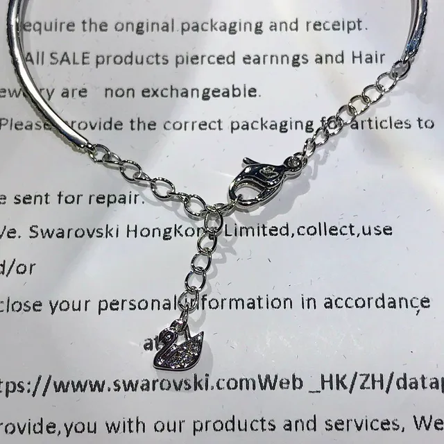 Swarovski Bracelet Bande Cristal-Pavé Halo Bleu Argent 6