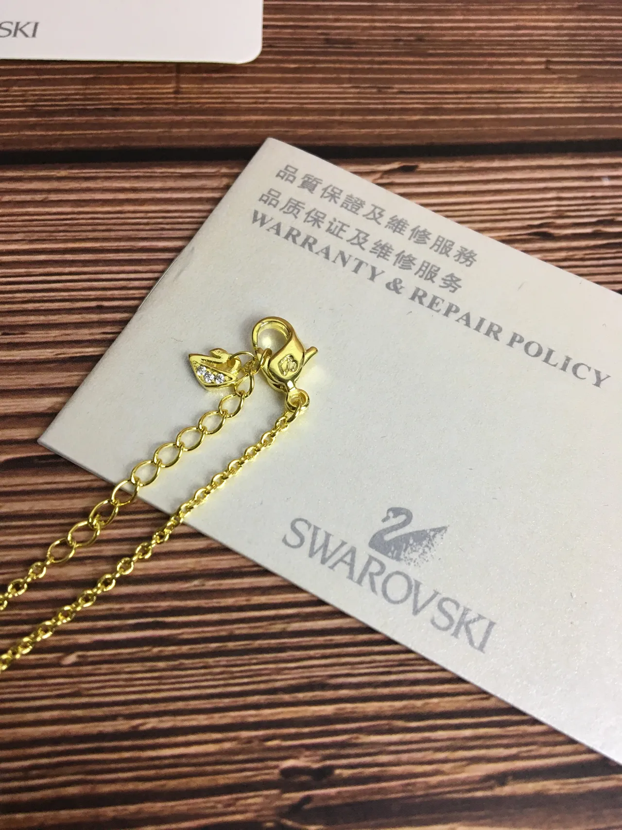 Swarovski Teddy Bear Collier Cristal Rose Doré 4