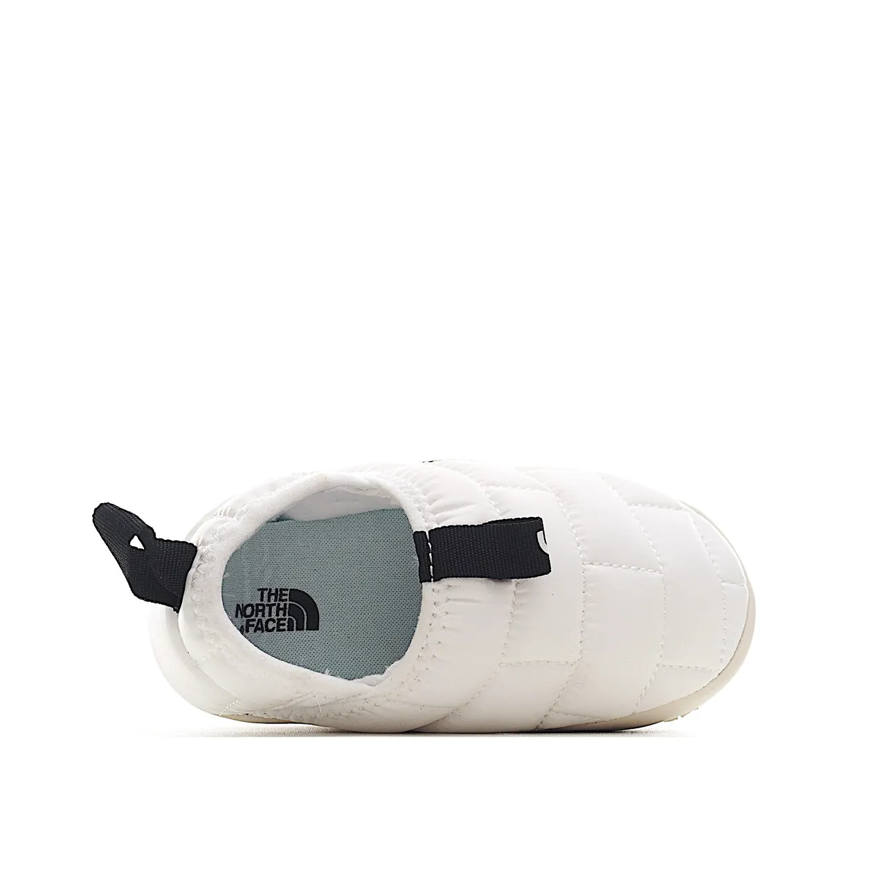 The North Face Nuptse Slipper Blue Black Quilted Puffer Upper Slip-On Construction Casual Shoes 9